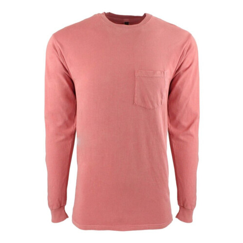 Unisex Inspired Dye Long Sleeve Pocket T-Shirt Thumbnail