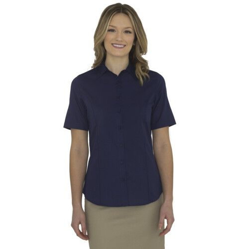 COAL HARBOUR Everyday Short Sleeve Woven Ladies' Button Down Shirt Thumbnail