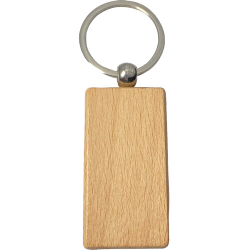 Sharp Rectangle Wooden Keychain  Thumbnail