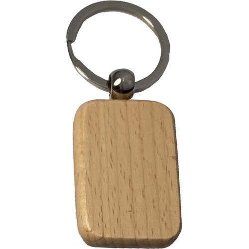 Round Rectangle Wooden Keychain – Custom Engraved & Printed in Calgary Thumbnail