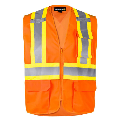 Terra® Hi-Vis Polyester Safety Vest with Zipper - CSA Class 2 Level 2 Thumbnail