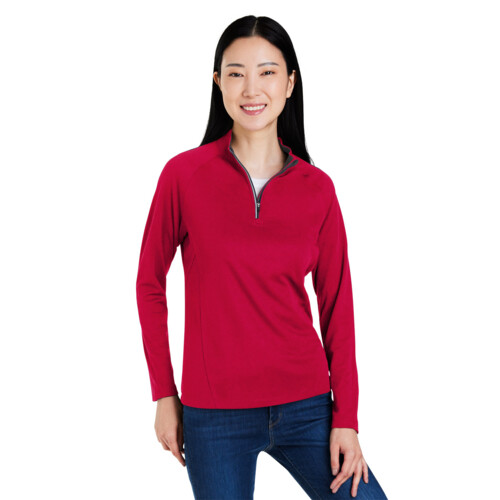 Ladies' Origin Performance Pique Quarter-Zip Thumbnail