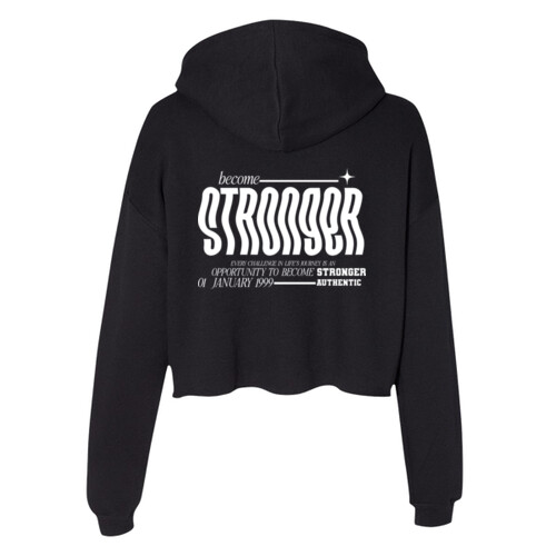 Become Stronger - Women's Crop Fleece Hoodie Thumbnail