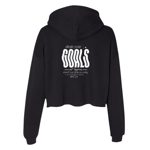 Attain Your Goals - Women's Crop Fleece Hoodie Thumbnail