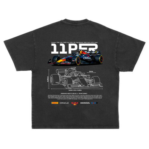 Checo Full Send RB20 - Unisex Super Heavy Oversized Tee Thumbnail