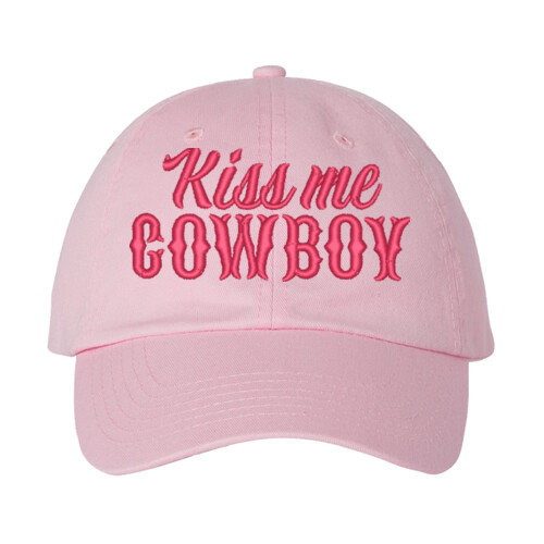 Kiss Me Cowboy - Bio-Washed Twill Adjustible Classic Dad’s Cap Thumbnail