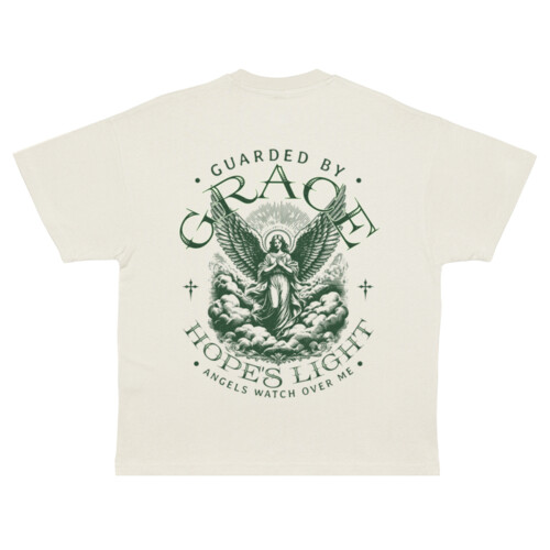 Guarded By Grace - Unisex Super Heavy Oversized Tee Thumbnail