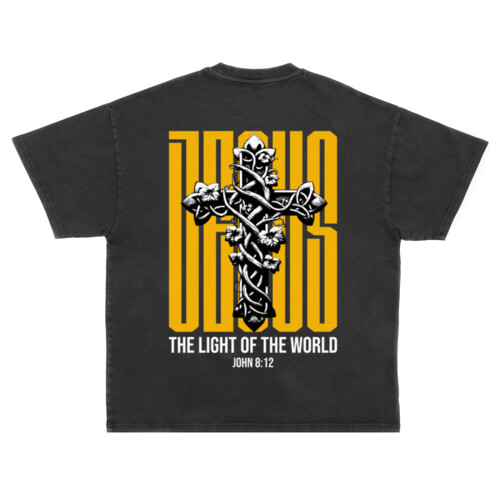 Jesus The Light of The World - Unisex Super Heavy Oversized Tee Thumbnail